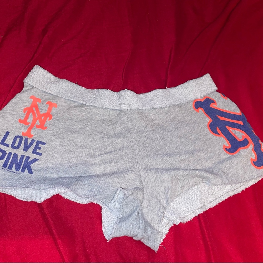 Victoria Secret PINK New York Mets Grey Shorts Size Small S